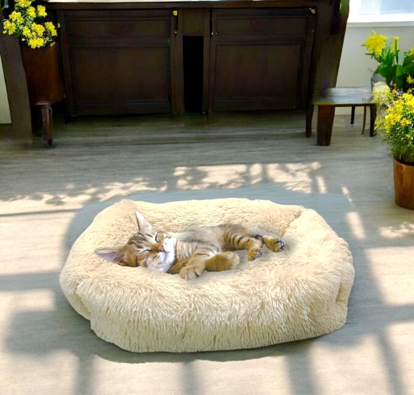 Cama de perros,Cama de gato,Color Beige ,60·50·15 Cm.