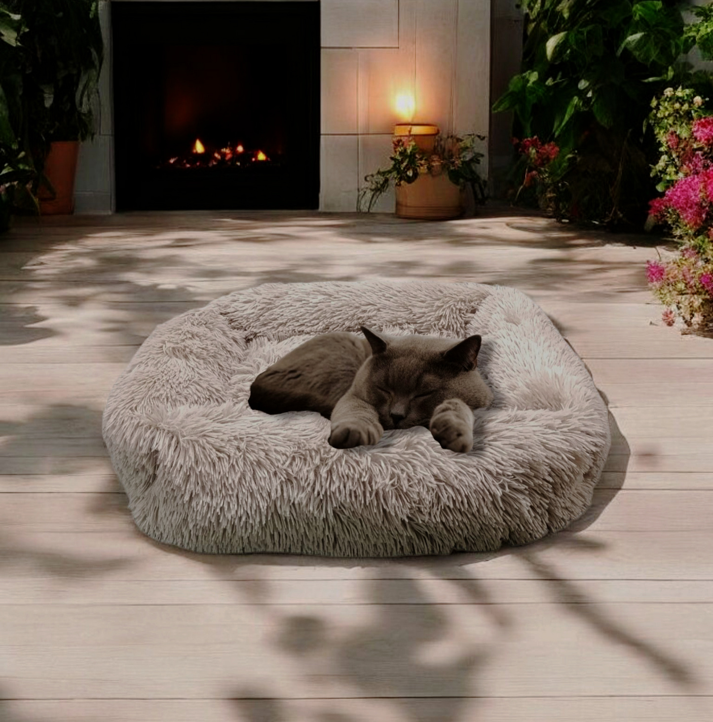 Cama de perros,Cama de gato,Color Gris claro ,60·50·15 Cm.